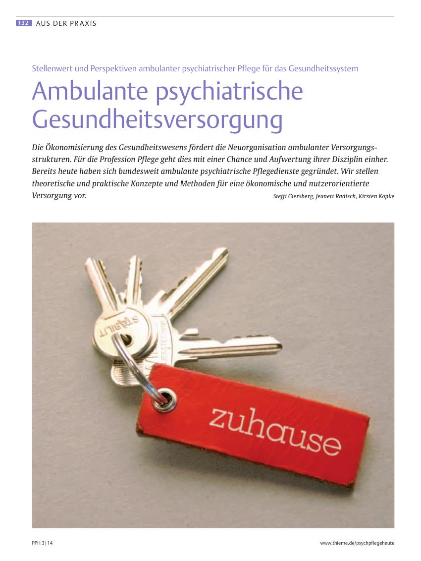 Vorschauseite 1: Ambulante psychiatrische Gesundheitsversorgung