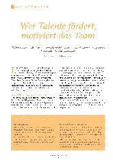 Vorschauseite 1: Wer Talente fördert, motiviert das Team.