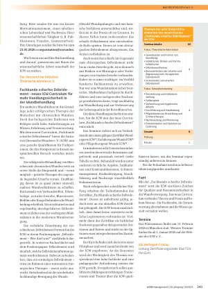 Vorschauseite 2: Wichtige Mitteilungen aus dem Vorstand der ICW
