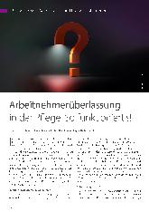 Vorschauseite 1: Arbeitnehmerüberlassung in der Pflege: So funktioniert s!