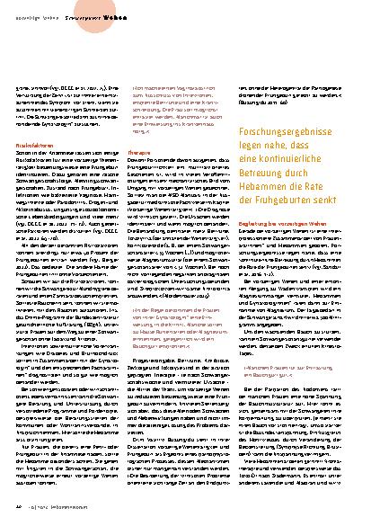 Vorschauseite 3: Harmlos oder Vorboten einer Frühgeburt?