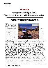 Vorschauseite 1: Kongress Pflege 2021: Wertschätzen statt Bevormunden