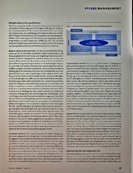 Vorschauseite 2: Professionelle Gesundheitskompetenz von Pflegefachpersonen