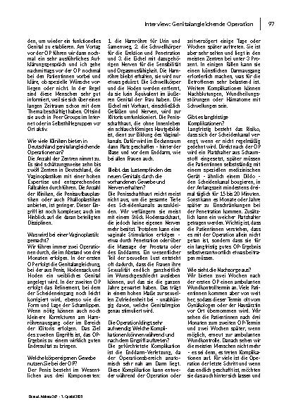 Vorschauseite 2: Die Lebensqualität ist signifikant besser als vor der OP