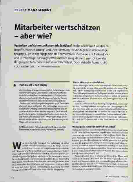 Vorschauseite 1: Mitarbeiter wertschätzen - aber wie?