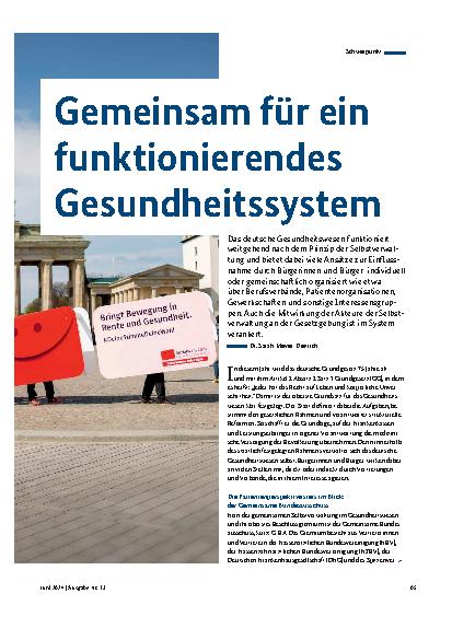 Vorschauseite 2: Gemeinsam für ein funktionierendes Gesundheitssystem