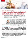 Vorschauseite 1: Moderner Arbeitsschutz beginnt beim Verhalten von Menschen.