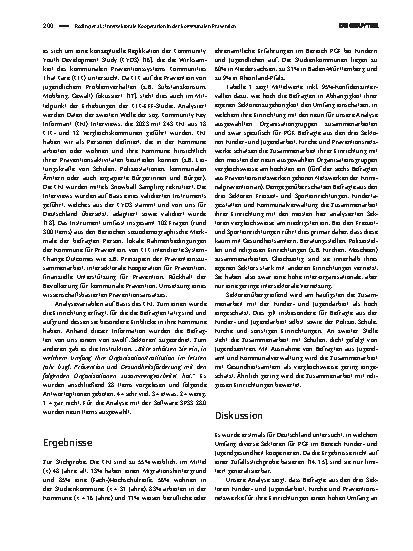 Vorschauseite 2: Intersektorale Kooperation in der kommunalen Prävention und Gesundheitsförderung für Kinder und Jugendliche