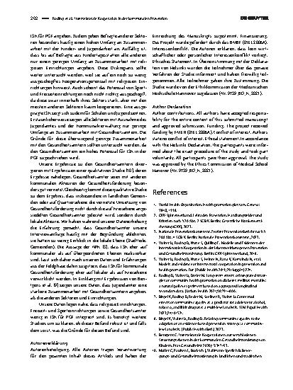 Vorschauseite 4: Intersektorale Kooperation in der kommunalen Prävention und Gesundheitsförderung für Kinder und Jugendliche