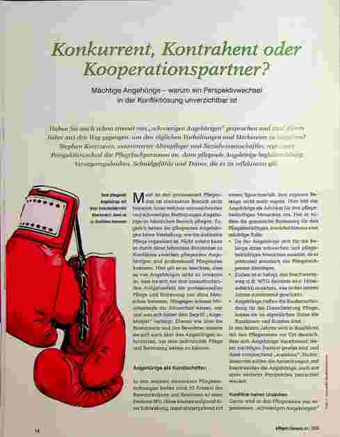 Vorschauseite 1: Konkurrent, Kontrahent oder Kooperationspartner? Mächtige Angehörige - warum ein Perspektivwechsel in der Konfliktlösung unverzichtbar ist.