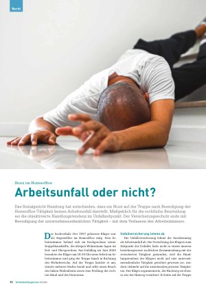 Vorschauseite 1: Sturz im Homeoffice Arbeitsunfall oder nicht?