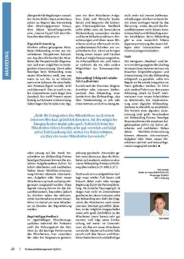 Vorschauseite 3: Retter in der Not? Onboarding im Gesundheitswesen