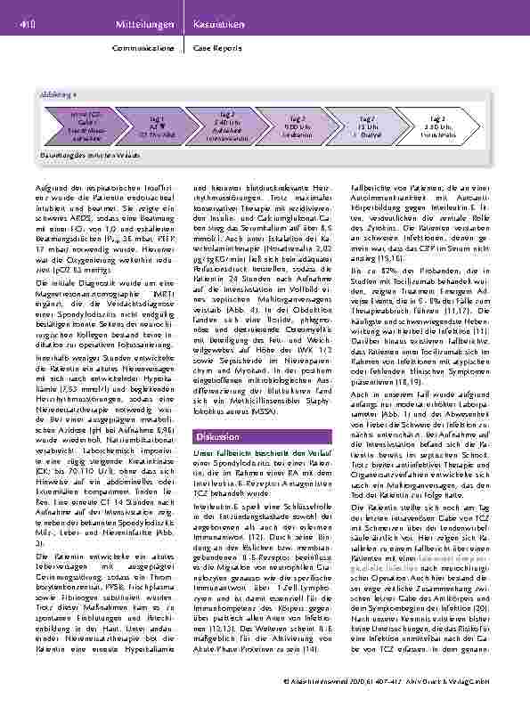 Vorschauseite 4: Fulminante Sepsis mit Multiorganversagen unter immunsuppressiver Therapie – ein Fallbericht