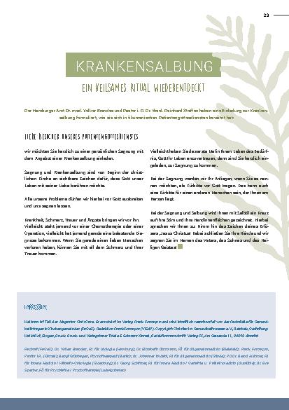 Vorschauseite 2: Gemeinde als heilender Raum