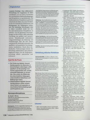 Vorschauseite 6: Förderung digitaler Gesundheitskompetenz in benachteiligten Lebenslagen durch Community-orientierte Ansätze: Ergebnisse eines Workshops