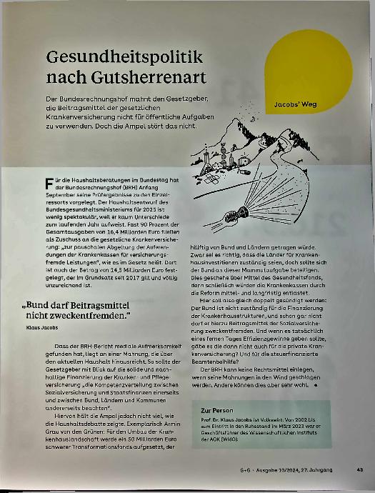 Vorschauseite 1: Gesundheitspolitik nach Gutsherrenart