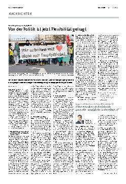 Vorschauseite 1: Von der Politik ist jetzt Flexibilität gefragt.