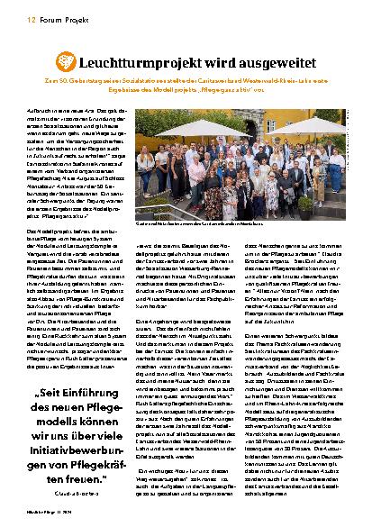 Vorschauseite 1: Leuchtturmprojekt wird ausgeweitet.