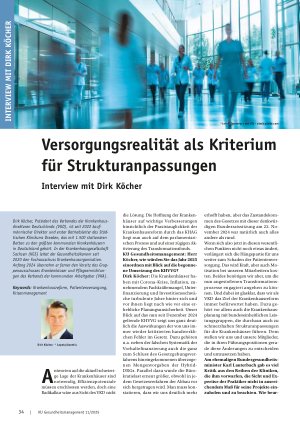 Vorschauseite 1: Versorgungsrealität als Kriterium für Strukturanpassungen