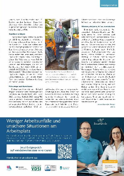 Vorschauseite 2: Sicheres Arbeiten im Gartenund Landschaftsbau: Gefahr erkannt ist fast gebannt.