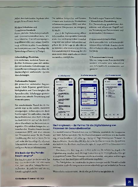 Vorschauseite 2: Die Portalwelt: Digitale Unterstützung für Prozesse rund um Diagnostik, Therapie und Administration im Krankenhaus.