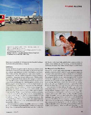 Vorschauseite 2: Als Pflegekraft im Flugzeug oder auf dem Schiff
