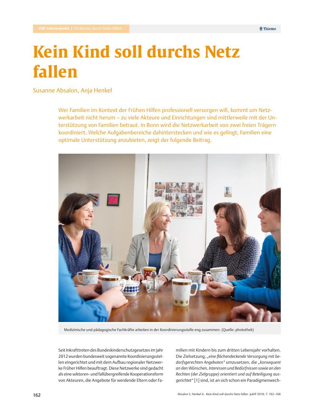 Vorschauseite 1: Kein Kind soll durchs Netz fallen