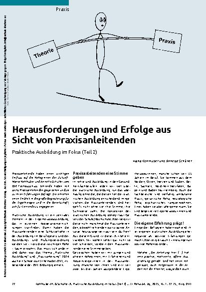 Vorschauseite 1: Herausforderungen und Erfolge aus Sicht von Praxisanleitenden Praktische Ausbildung im Fokus (Teil 2)