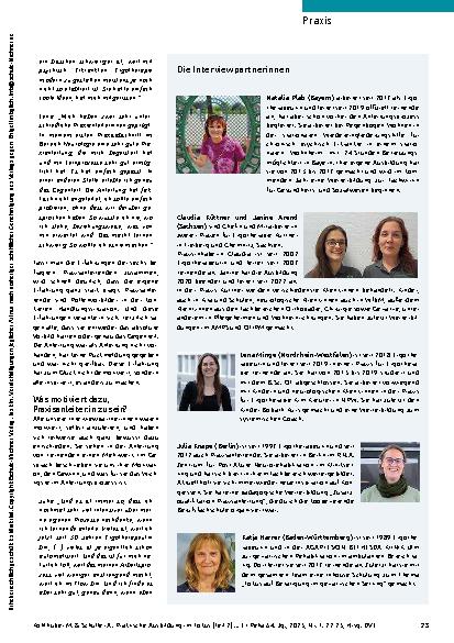Vorschauseite 2: Herausforderungen und Erfolge aus Sicht von Praxisanleitenden Praktische Ausbildung im Fokus (Teil 2)