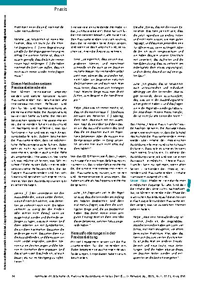 Vorschauseite 3: Herausforderungen und Erfolge aus Sicht von Praxisanleitenden Praktische Ausbildung im Fokus (Teil 2)