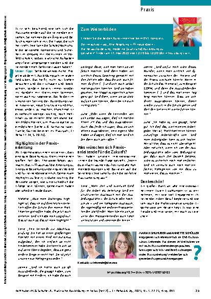 Vorschauseite 4: Herausforderungen und Erfolge aus Sicht von Praxisanleitenden Praktische Ausbildung im Fokus (Teil 2)