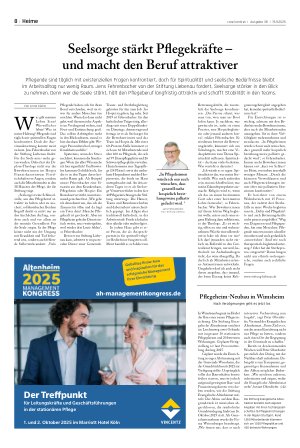 Vorschauseite 1: Seelsorge stärkt Pflegekräfte – und macht den Beruf attraktiver
