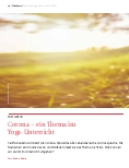 Vorschauseite 1: DIDAKTIK Corona – ein Thema im Yoga-Unterricht