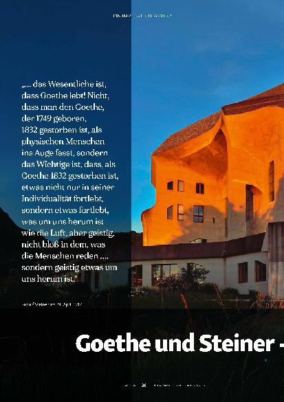 Vorschauseite 1: Goethe und Steiner - ein Universalisten-Paar