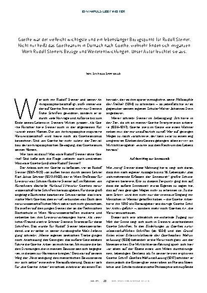 Vorschauseite 3: Goethe und Steiner - ein Universalisten-Paar