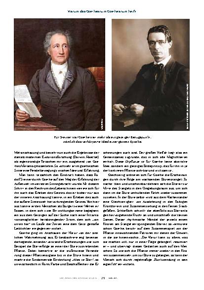 Vorschauseite 4: Goethe und Steiner - ein Universalisten-Paar