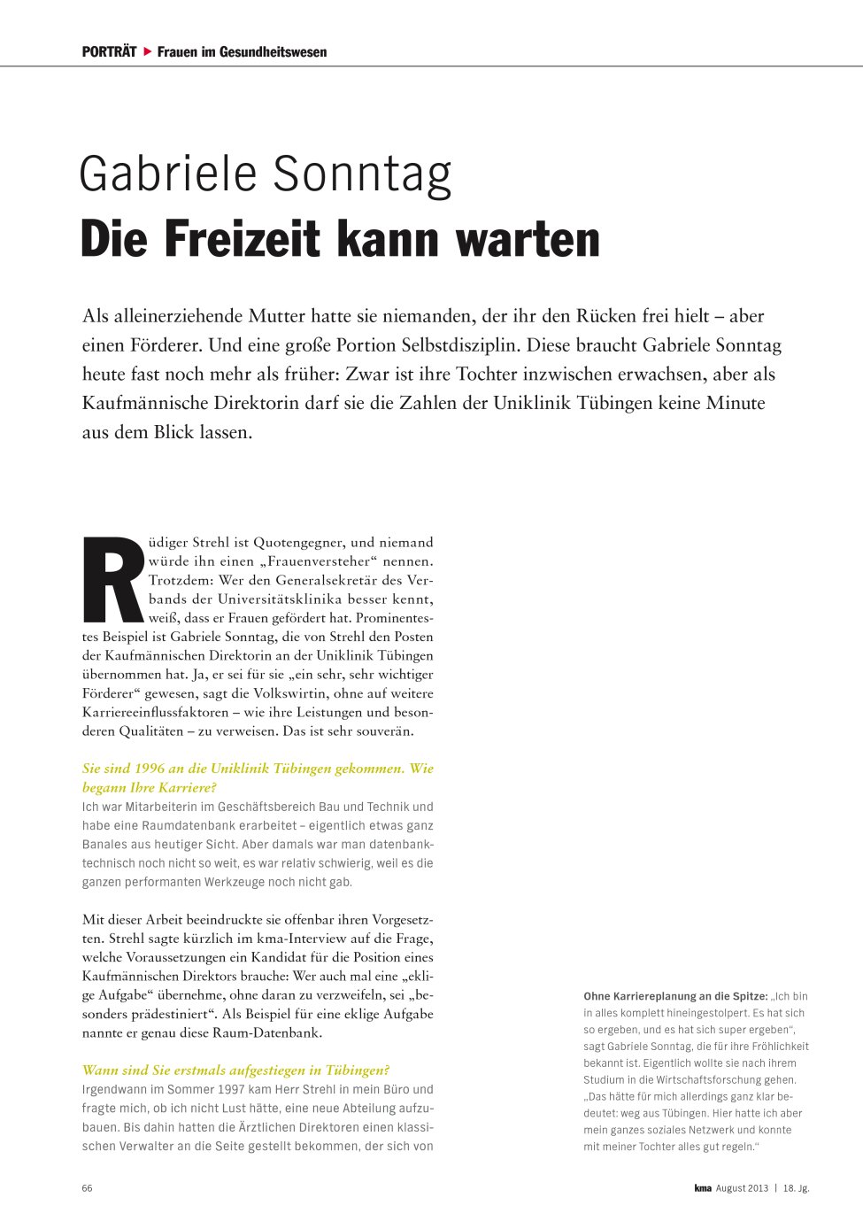 Vorschauseite 1: Die Freizeit kann warten
