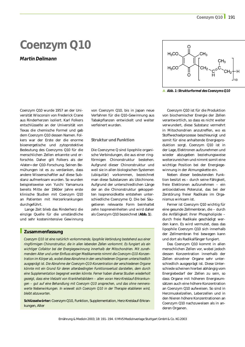 Vorschauseite 1: Coenzym Q10