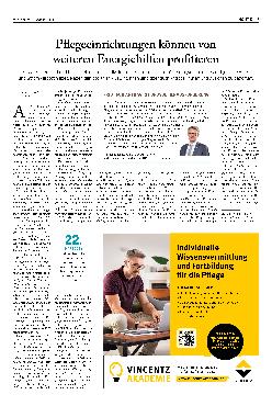 Vorschauseite 1: Pflegeeinrichtungen können von weiteren Energiehilfen profitieren.