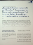 Vorschauseite 1: Das digitale Medium ersetzt nicht den Menschen“ - Erwartungen von Menschen in marginalisierten Positionen an digitale Unterstützung durch sozialstaatliche Institutionen