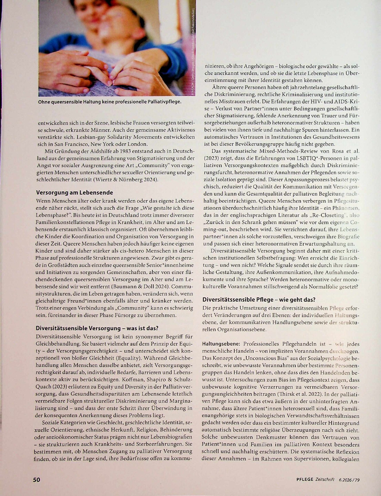 Vorschauseite 2: Am Ende sind wir doch alle gleich, oder? Diversität und Palliative Care – so gelingt queersensible Versorgung