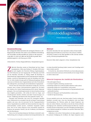 Vorschauseite 1: Hirntoddiagnostik
