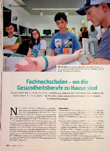 Vorschauseite 1: Fachhochschulen - wo die Gesundheitsberufe zu Hause sind