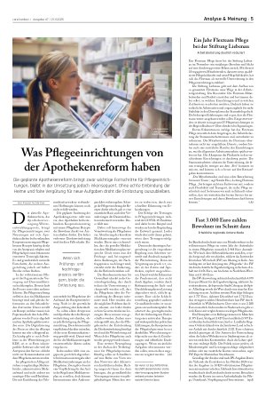 Vorschauseite 1: Was Pflegeeinrichtungen von der Apothekenreform haben