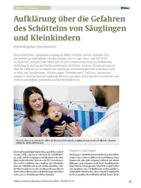 Vorschauseite 1: Aufklärung über die Gefahren des Schüttelns von Säuglingen und Kleinkindern