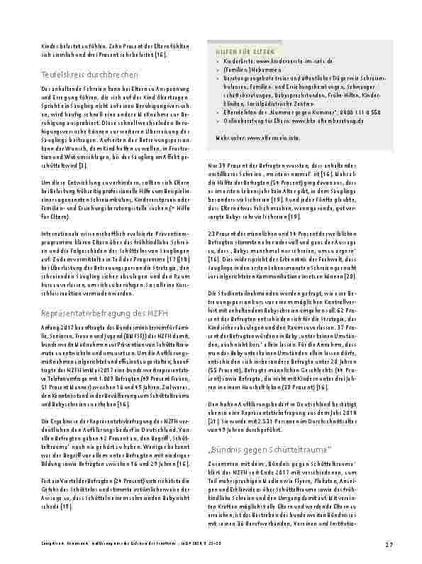 Vorschauseite 3: Aufklärung über die Gefahren des Schüttelns von Säuglingen und Kleinkindern