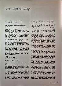 Vorschauseite 1: Rechtsprechung