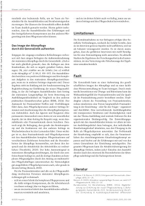Vorschauseite 5: Die Generalistik in der stationären Langzeitpflege Chancen und Herausforderungen der neuen Pflegeausbildung in Altenpflegeeinrichtungen