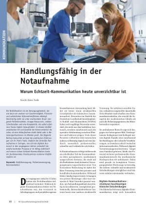 Vorschauseite 1: Handlungsfähig in der Notaufnahme Warum Echtzeit-Kommunikation heute unverzichtbar ist