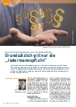 Vorschauseite 1: Grundsätzlich gilt nur die „Jedermannspflicht“.